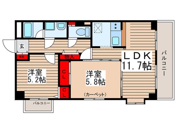 セレッソプラーサの物件間取画像